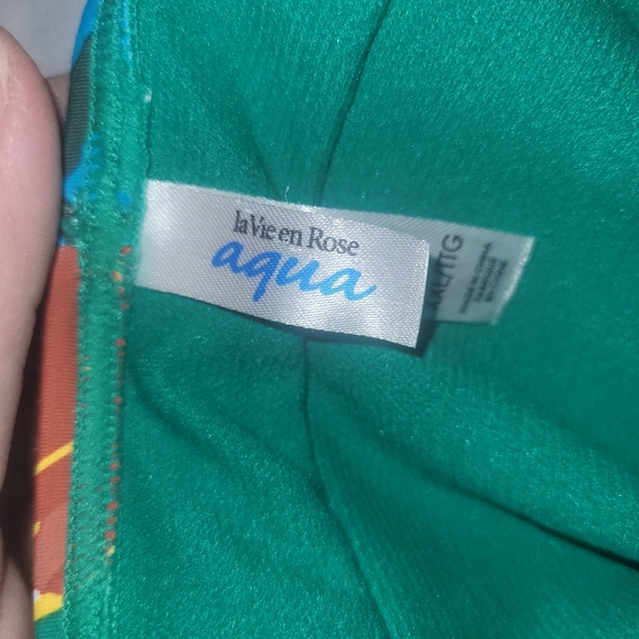 La Vie En Rose Tropical Leaf Print Bikini Swimsuit XXL - Picture 7 of 7